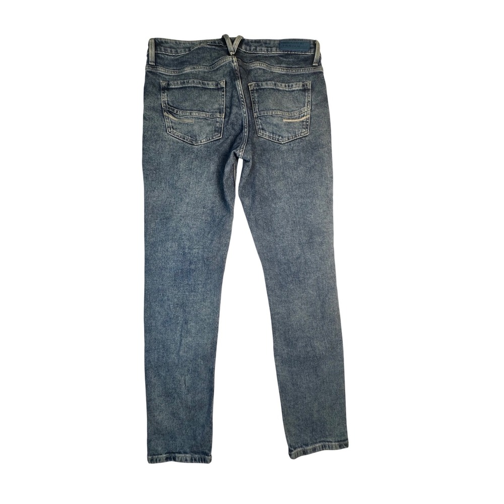 United Colors of Benetton Mens Skinny Blue Acid Wash Stretch Jeans 34 - Picture 3 of 10
